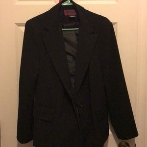 Blazer, all black with pink trim